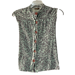 Girls Dress size 4 Matilda Jane button up front and leaf‎ print